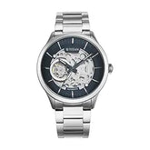 Titan Metal Mechanicals Automatic Men's Watch with Blue Dial and Silver Stainless Steel Strap, 90140SM01